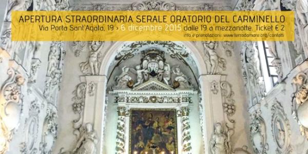 Apertura straordinaria serale dell’Oratorio del Carminello