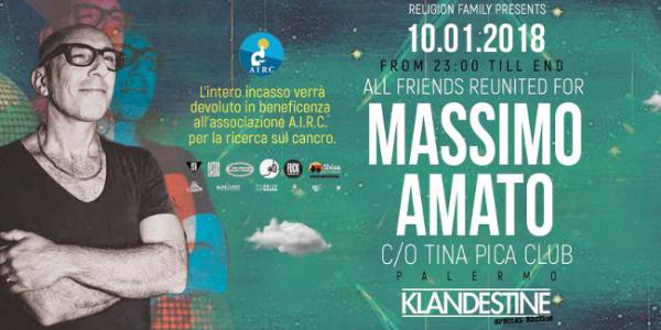 Massimo Amato Reunion : evento benefico AIRC al Tina Pica