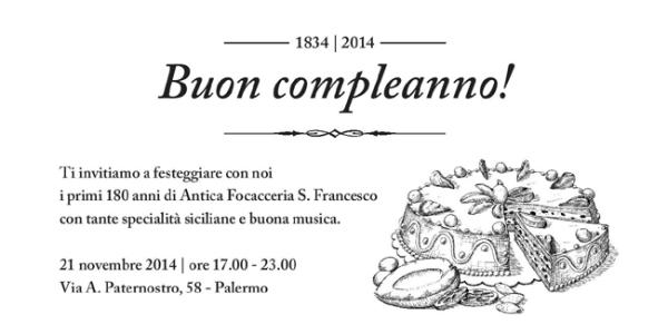 L’Antica Focacceria San Francesco festeggia 180 anni