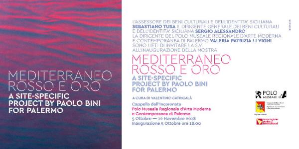 “Mediterraneo rosso e oro”: in mostra le opere di Paolo Bini