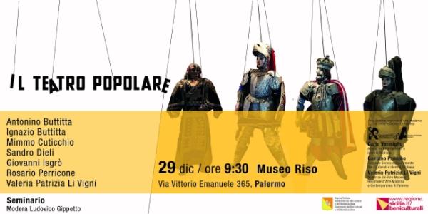 “Teatro Popolare dell’Opera dei Pupi”, il seminario al Museo Riso